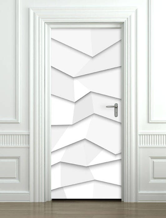 Origami Wall Decal, Door Sticker, Door Wallpaper, Door Mural, Abstract Wall Art, Bedroom Living Room Home Decor, Door Covering Sticker