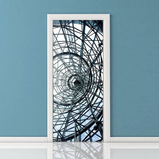 Door Sticker for Home Decor, Door Wallpaper, Door Mural, Abstract Architecture Wall Art, Wall Decor Mural, Door Wrap, Fridge Door Decor