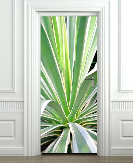 Autocollant mural Aloe Vera, autocollant mural Aloe Vera, autocollant mural Cactus, décoration de porte Nature, décoration murale Nature, fresque de porte Cactus, revêtement de porte