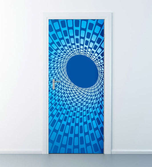 Modern Abstract Door Wall Paper, Abstract Vortex Wall Decal, Door Sticker, Door Wallpaper, Door Covering Sticker, Door Mural Home Decor