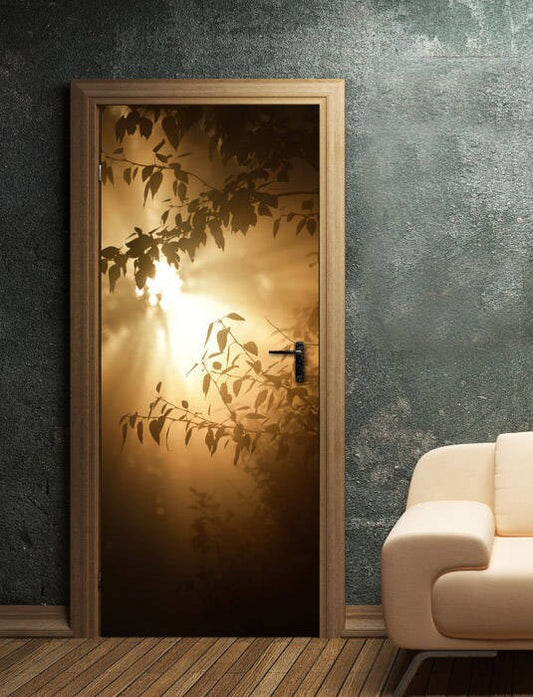 Sunset Wall Decal, Nature Wall Decal, Sunset Door Sticker, Door Wallpaper, Door Covering, Wall Decor Mural, Bedroom Living Room Home Decor