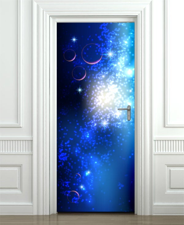 Space Wall Decal, Star Dust Wall Sticker, Space Door Mural, Galaxy  Wall Decal, Wallpaper, Space Door Sticker, Home Design  Door Covering