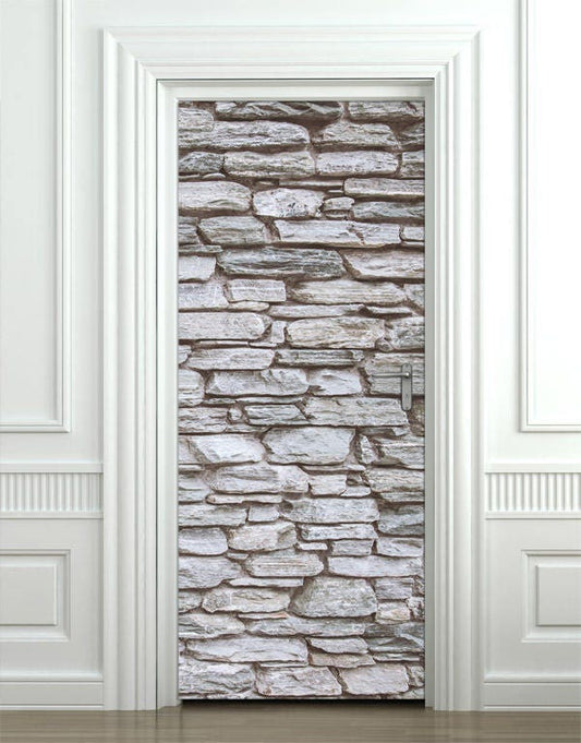 Stones Wall Decal, Stones Door Sticker, Stones Wall Sticker, Bricks Door Decor, Stones Wall Decor, Stones Bricks Door Mural Wallpaper