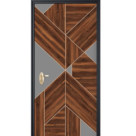 Wood and Grey Door Mural, Door Sticker, Wooden Door Decal, Entrance Door Mural, Door Sticker, Door Covering, Home Room Design Door Sticker