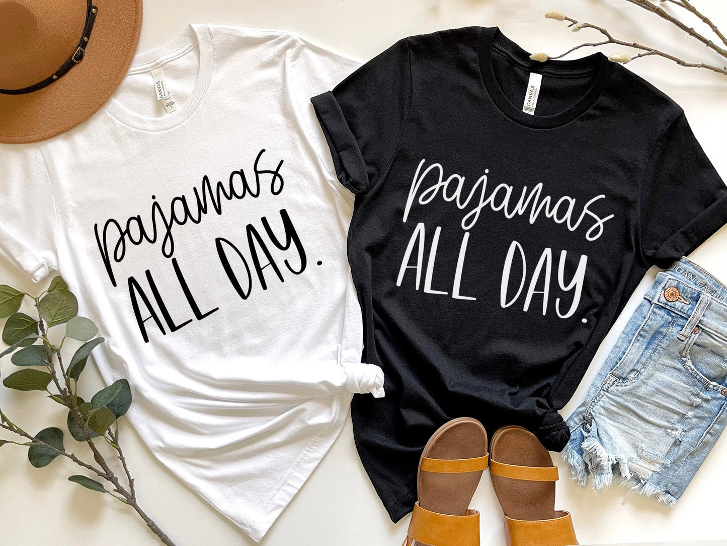 Pajamas All Day T-shirt, Gift T-shirt, Funny Saying Shirt, T-Shirt with Saying, Funny Women Shirt, Gift for Mom, T-shirt with Humor