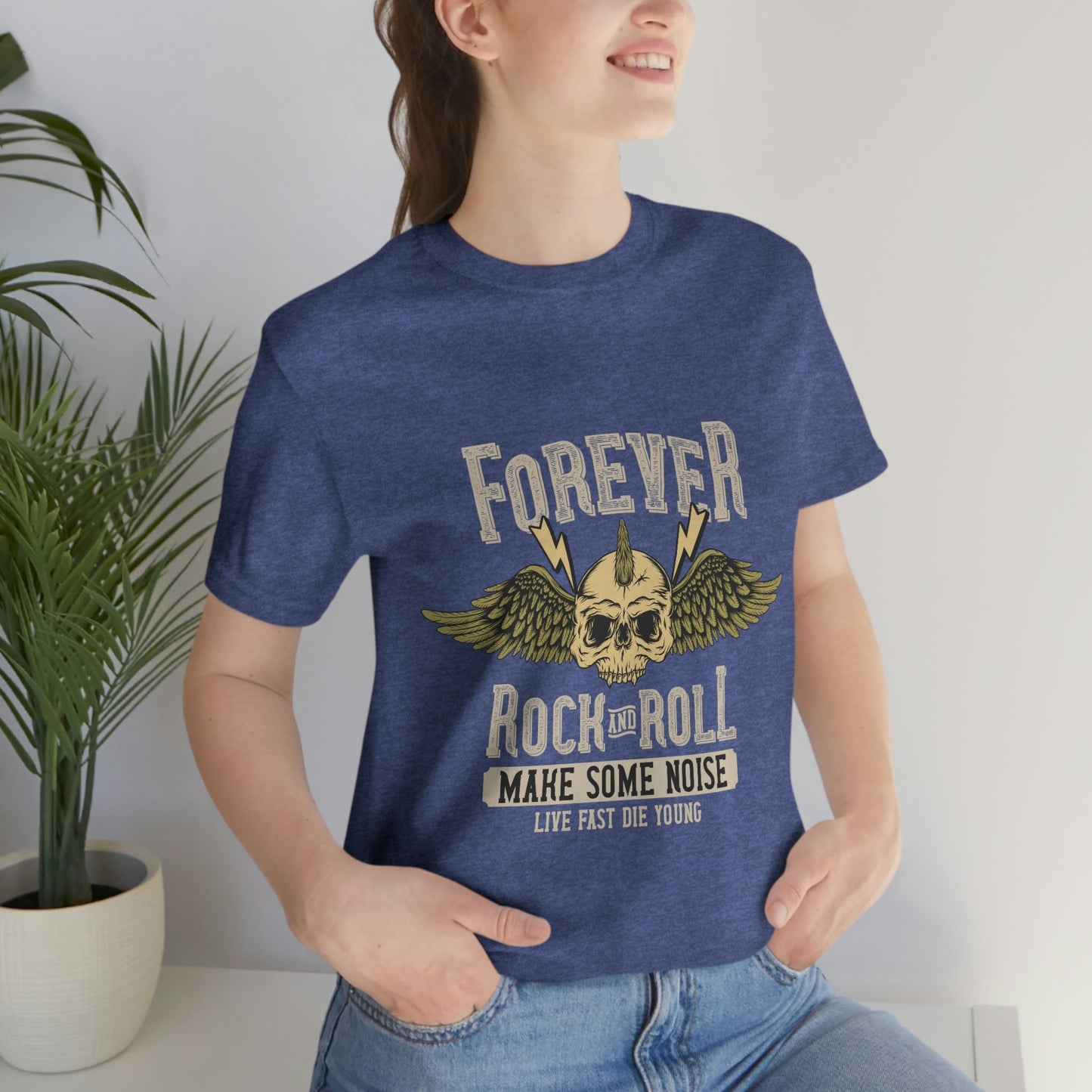 T-shirt Forever Rock and Roll, T-shirt Musique, T-shirt Guitare, T-shirt Groupe Musique, Cadeau Pour Elle, Cadeau Pour Lui, T-shirt Groupe Rock, T-shirts Drôles