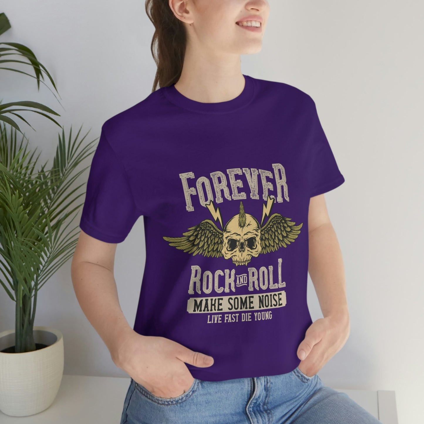 Forever Rock and Roll T-shirt, Music T-Shirt, Guitar Shirt, Music Band Shirt, Gift For Her, Gift for Him, Rock Band Shirt, Funny Shirts