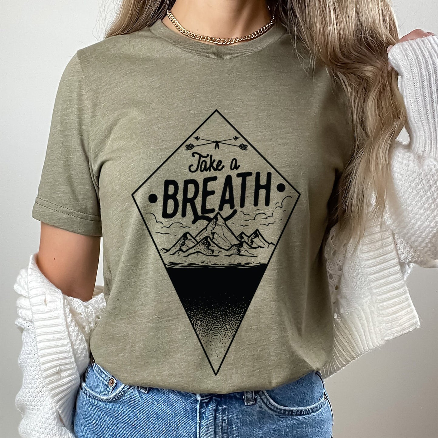 T-shirt Take a Breath, T-shirt Aventure, T-shirt Nature, T-shirt Plein Air, T-shirt Nature, T-shirt Voyage, Cadeaux pour Voyageur, T-shirt Cadeau