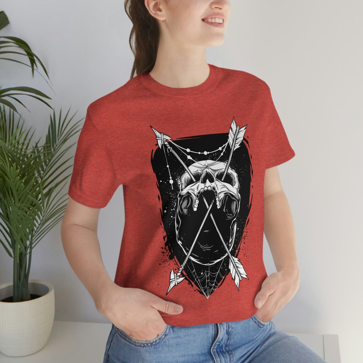 Skull and Arrow T-shirt, Horror T-Shirt, Fantasy T-Shirt, Mystical Gift T-shirt, Gothic T-Shirt, Witchy Clothing, Fantasy and Myth T-shirt