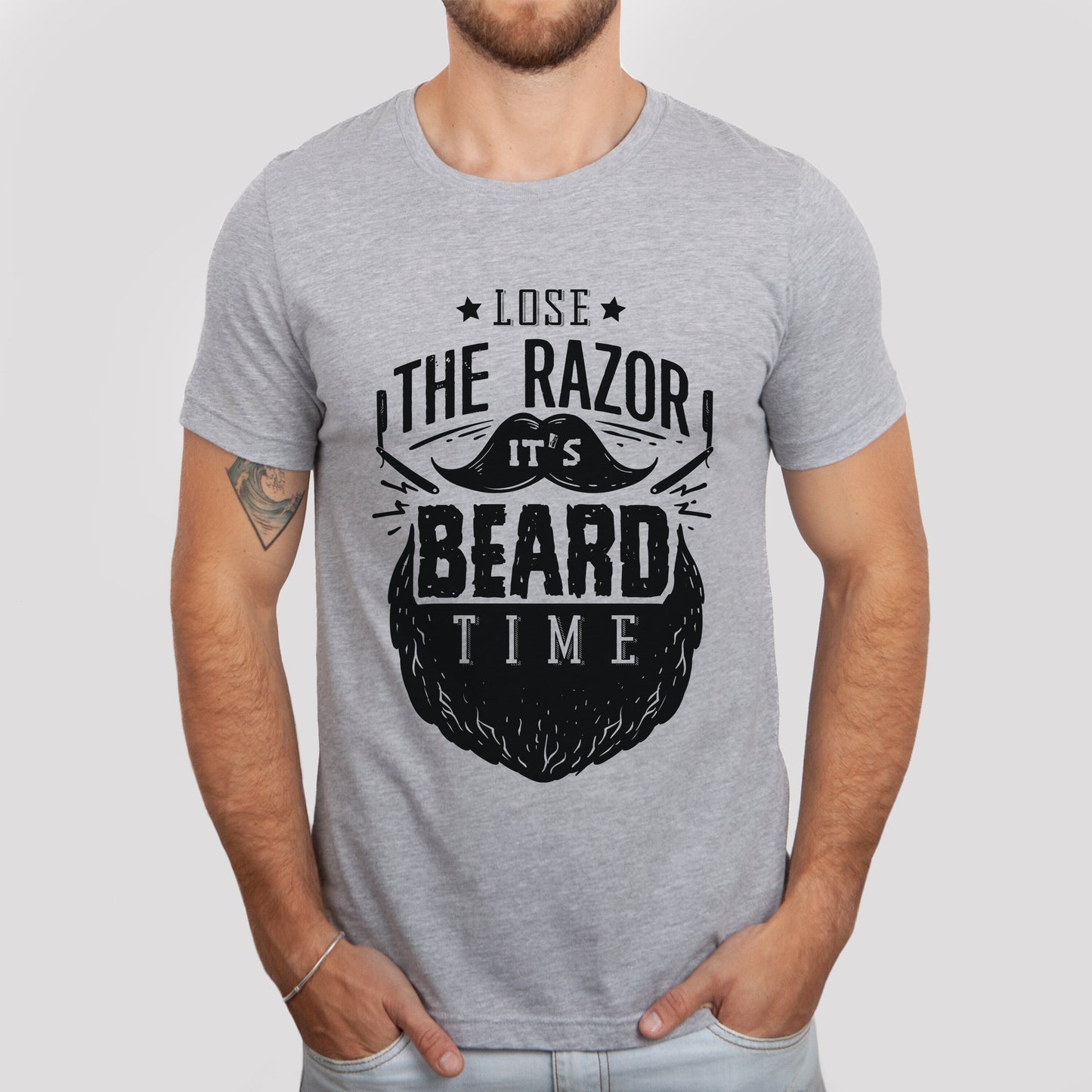 Loose the Razor It's Beard Time T-shirt, Beard Love Shirt, Men Beard Shirt, Dad Beard T-shirt, Hair T-Shirt, Beard Lover T-Shirt