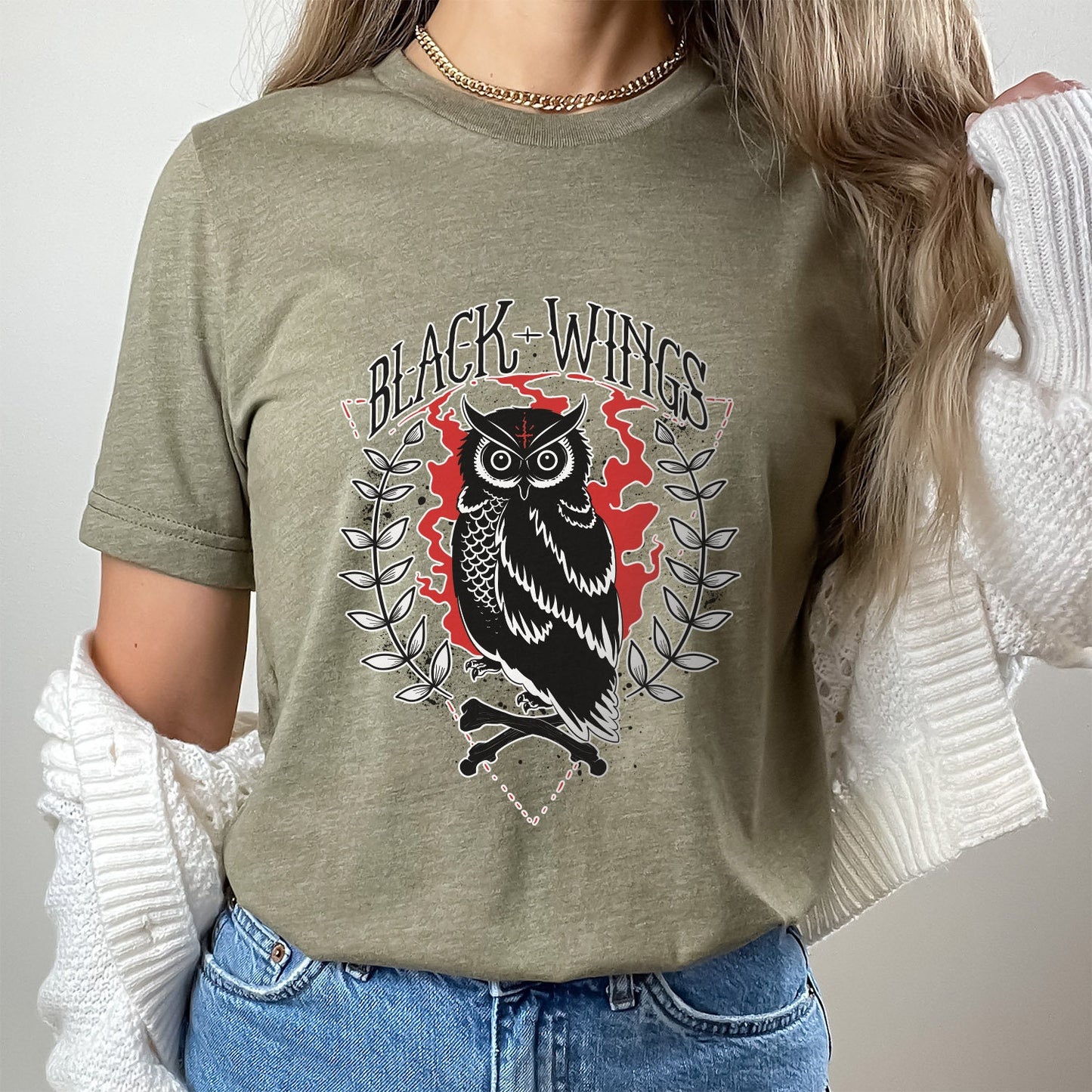 Owl T-shirt, Black Wings T-shirt, Camping T-Shirt, Adventure T-shirt, Nature Outdoor T-Shirt, Nature Shirt, Travel Shirt, Gift for Traveler