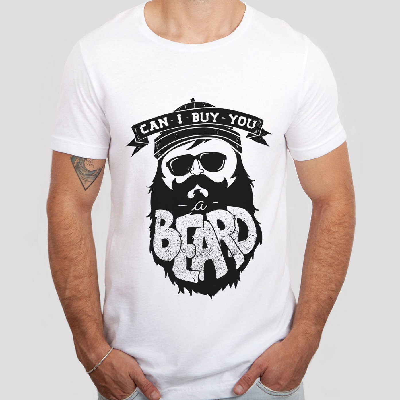 Puis-je vous acheter un t-shirt à barbe, t-shirt à barbe pour hommes, t-shirt d'amoureux de la barbe, t-shirt à cheveux, t-shirts à barbe amusants, t-shirt d'amoureux de la barbe, cadeaux pour lui