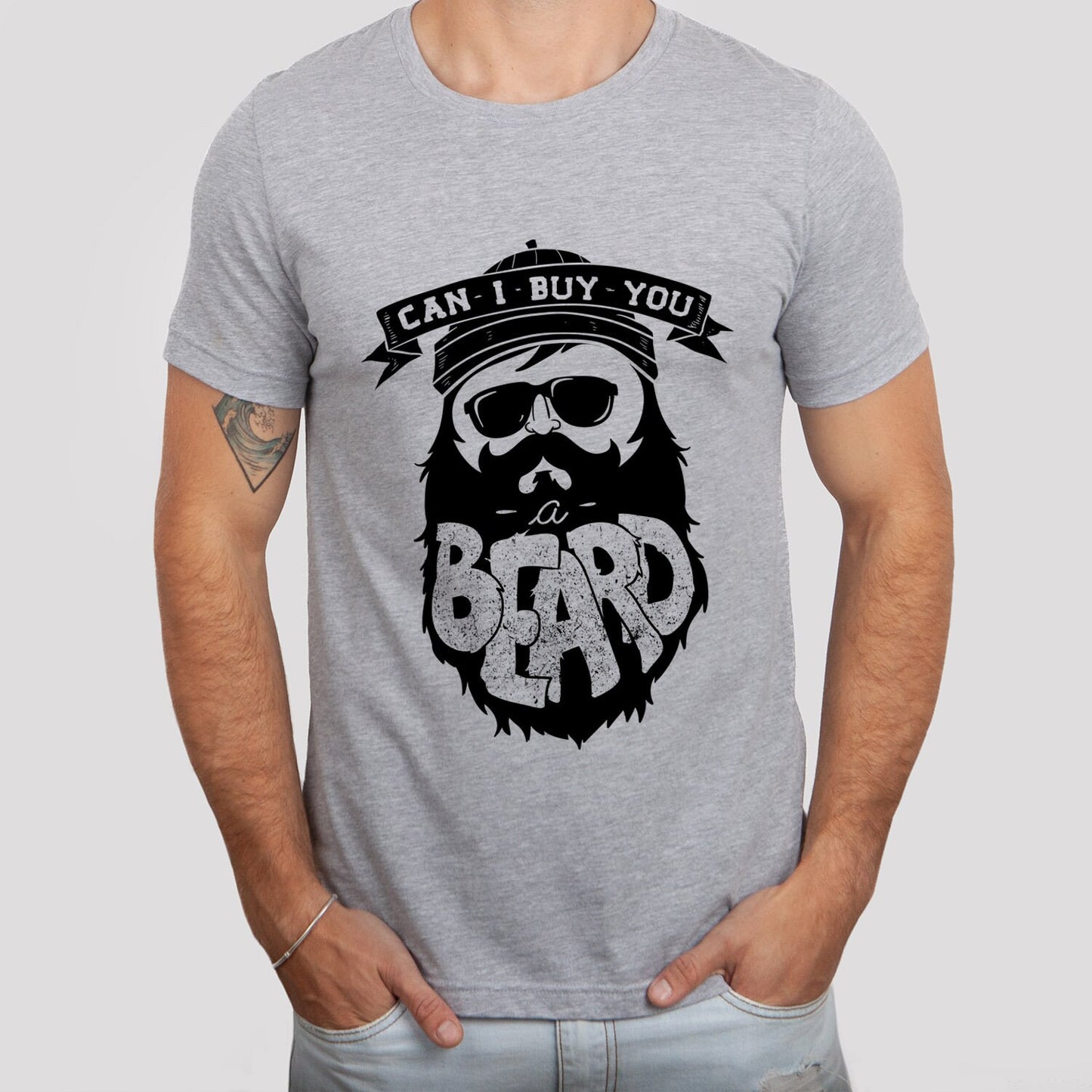 Puis-je vous acheter un t-shirt à barbe, t-shirt à barbe pour hommes, t-shirt d'amoureux de la barbe, t-shirt à cheveux, t-shirts à barbe amusants, t-shirt d'amoureux de la barbe, cadeaux pour lui