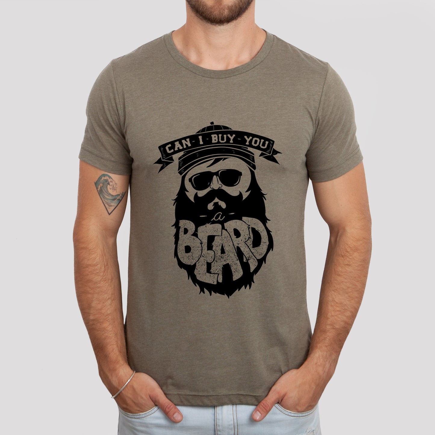 Puis-je vous acheter un t-shirt à barbe, t-shirt à barbe pour hommes, t-shirt d'amoureux de la barbe, t-shirt à cheveux, t-shirts à barbe amusants, t-shirt d'amoureux de la barbe, cadeaux pour lui