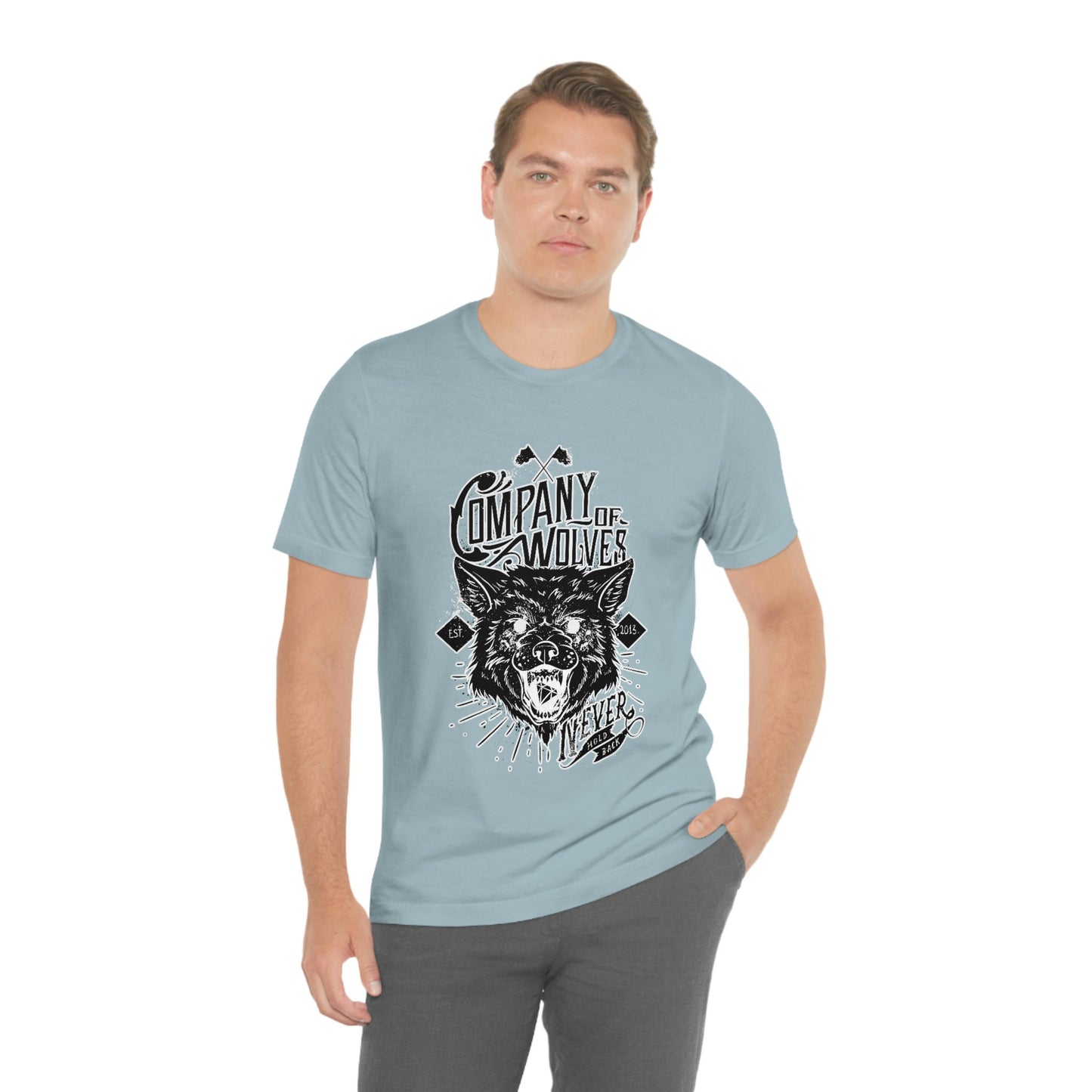 T-shirt Loup, T-shirt Compagnie des Loups, T-shirt avec imprimé loup, Loup hurlant, T-shirt imprimé animal, Cadeau amoureux des loups, T-shirt animaux sauvages