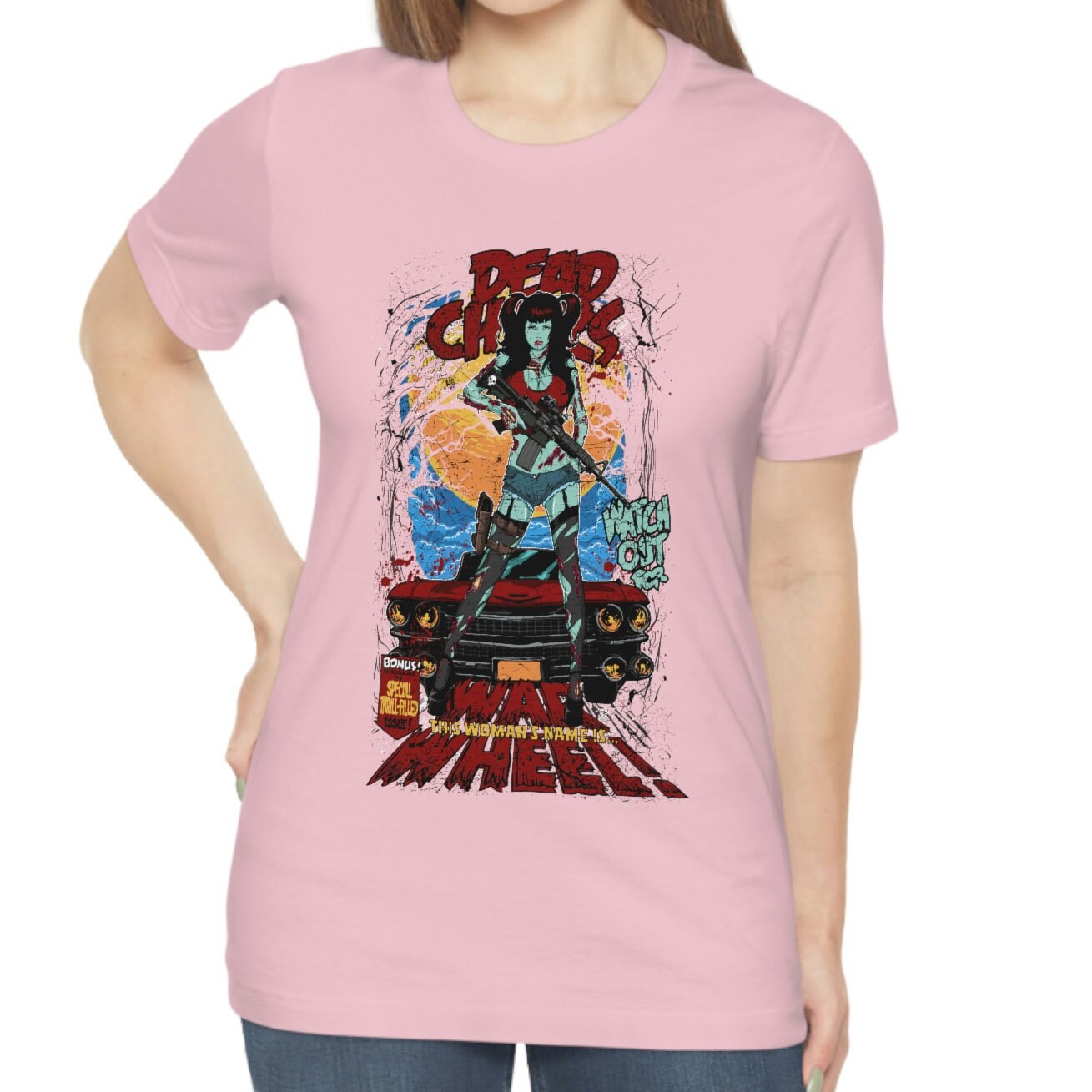 T-shirt super-héros, T-shirt de bandes dessinées, T-shirt de film Hero Girl, T-shirt Dead Chicks, T-shirt fantastique, T-shirt gothique, T-shirt pour elle