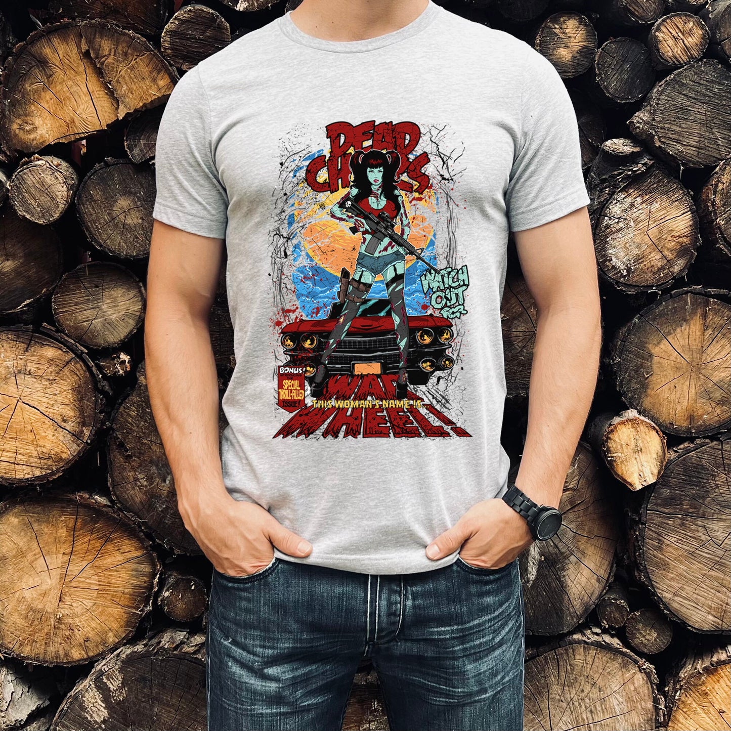 T-shirt super-héros, T-shirt de bandes dessinées, T-shirt de film Hero Girl, T-shirt Dead Chicks, T-shirt fantastique, T-shirt gothique, T-shirt pour elle