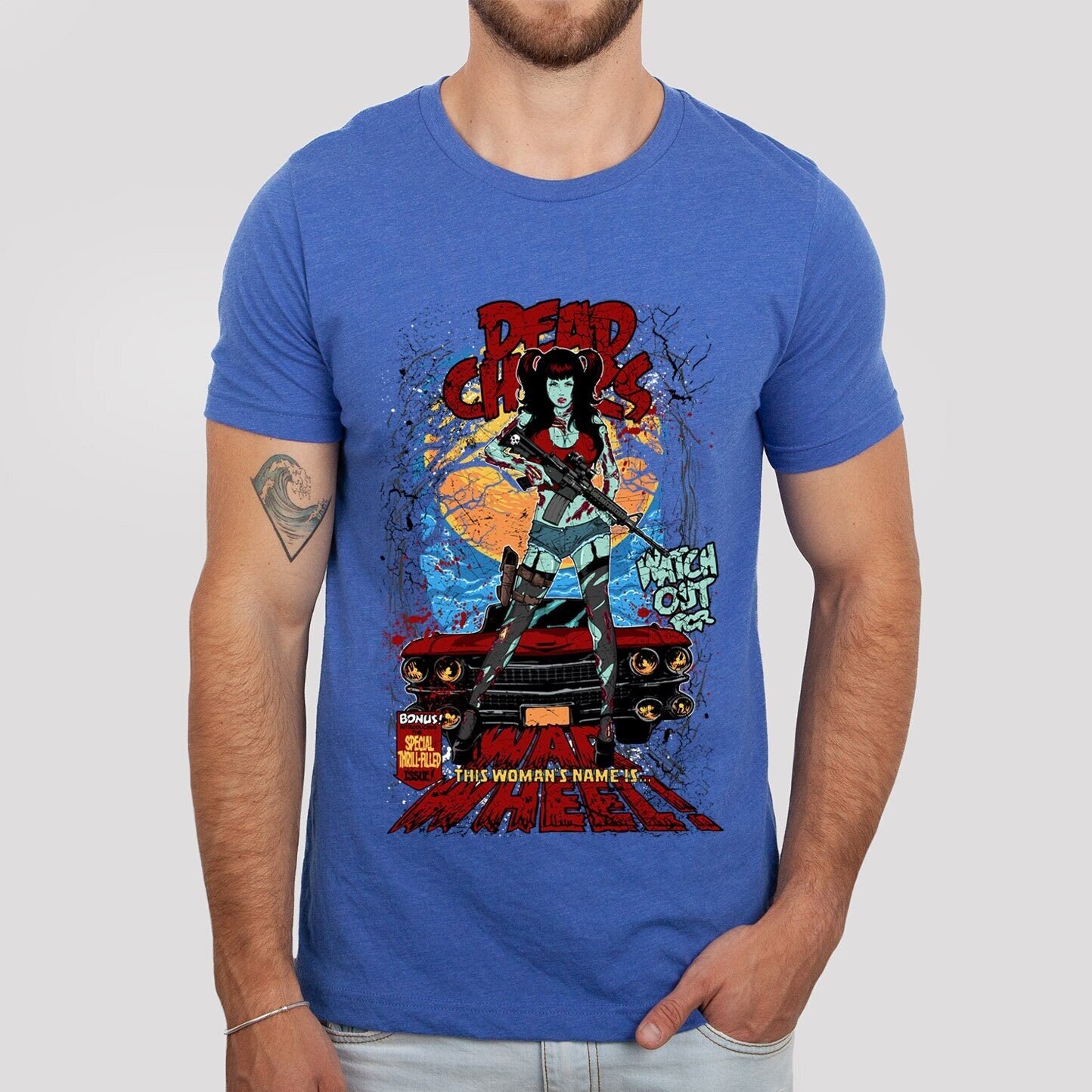 T-shirt super-héros, T-shirt de bandes dessinées, T-shirt de film Hero Girl, T-shirt Dead Chicks, T-shirt fantastique, T-shirt gothique, T-shirt pour elle