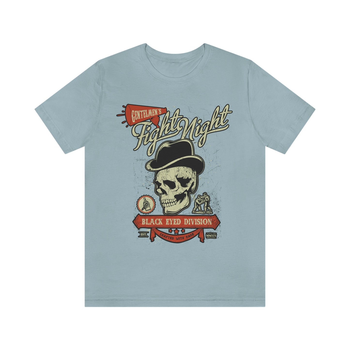 T-shirt tête de mort avec chapeau, T-shirt squelette tête de mort, T-shirt Fight Night, T-shirt moto, T-shirt motard, T-shirt rockers