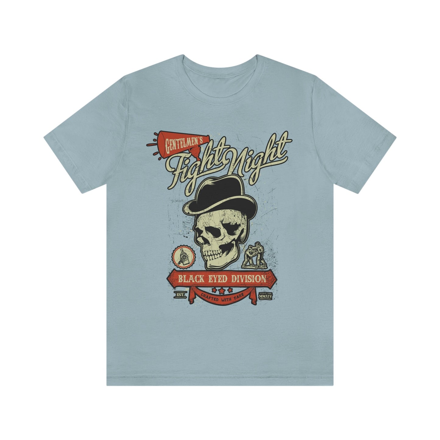 Skull with Hat T-shirt, Skeleton Skull T-shirt, Fight Night Shirt, Motorcycle T-Shirt, Rider Shirt, Biker Shirt, Rockers T-shirt