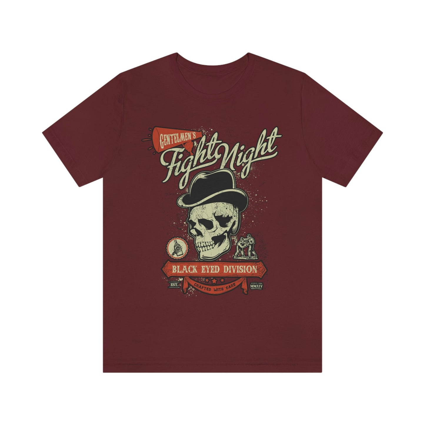 T-shirt tête de mort avec chapeau, T-shirt squelette tête de mort, T-shirt Fight Night, T-shirt moto, T-shirt motard, T-shirt rockers