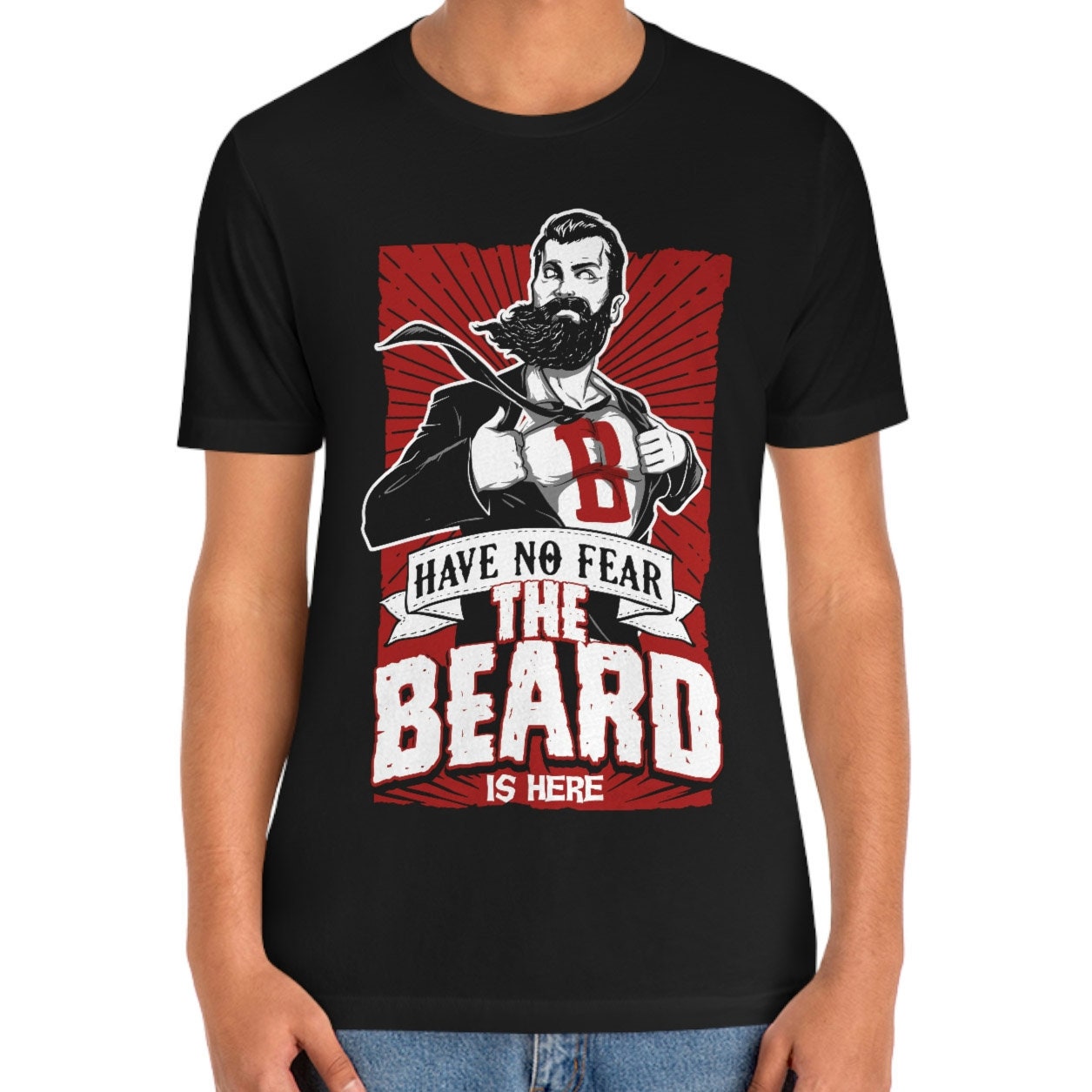 T-shirt « N'ayez pas peur, la barbe est là », t-shirt pour homme avec barbe, t-shirt pour amoureux de la barbe, t-shirt pour homme, t-shirts drôles avec barbe, t-shirt pour amoureux de la barbe