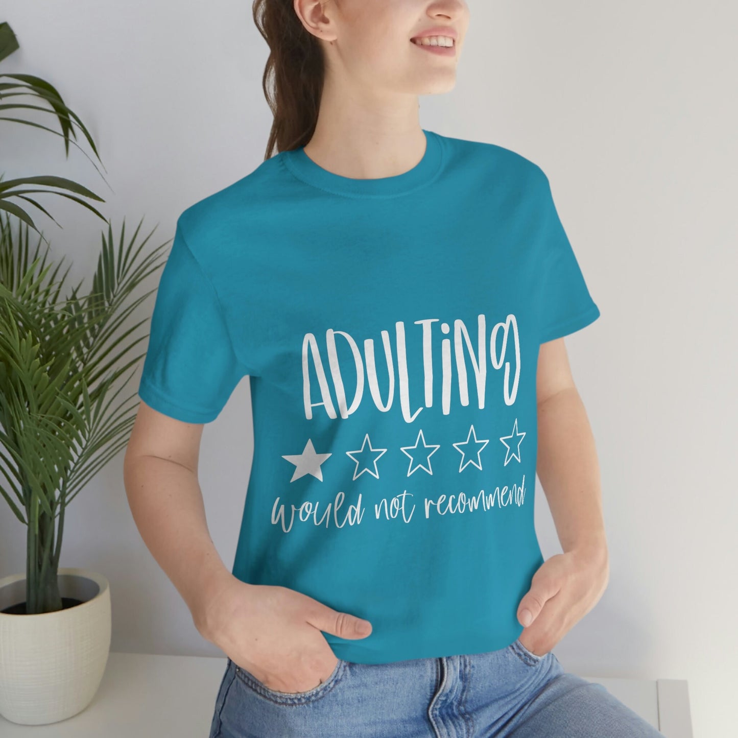 Adulting T-shirt, Adulting Review Stars T Shirt, Funny Saying Shirt, T-Shirt with Saying, Funny Women Shirt, Gift for Mom and Dad