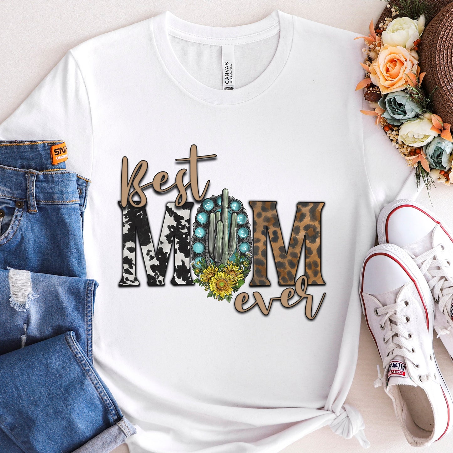 Best Mom Ever Shirt, Western Shirt for Mom, Best Mom Shirt, Gift for Mom, Gift for Mother's Day, Wife Shirt, Best Mom Tee, Mother's Day Gift