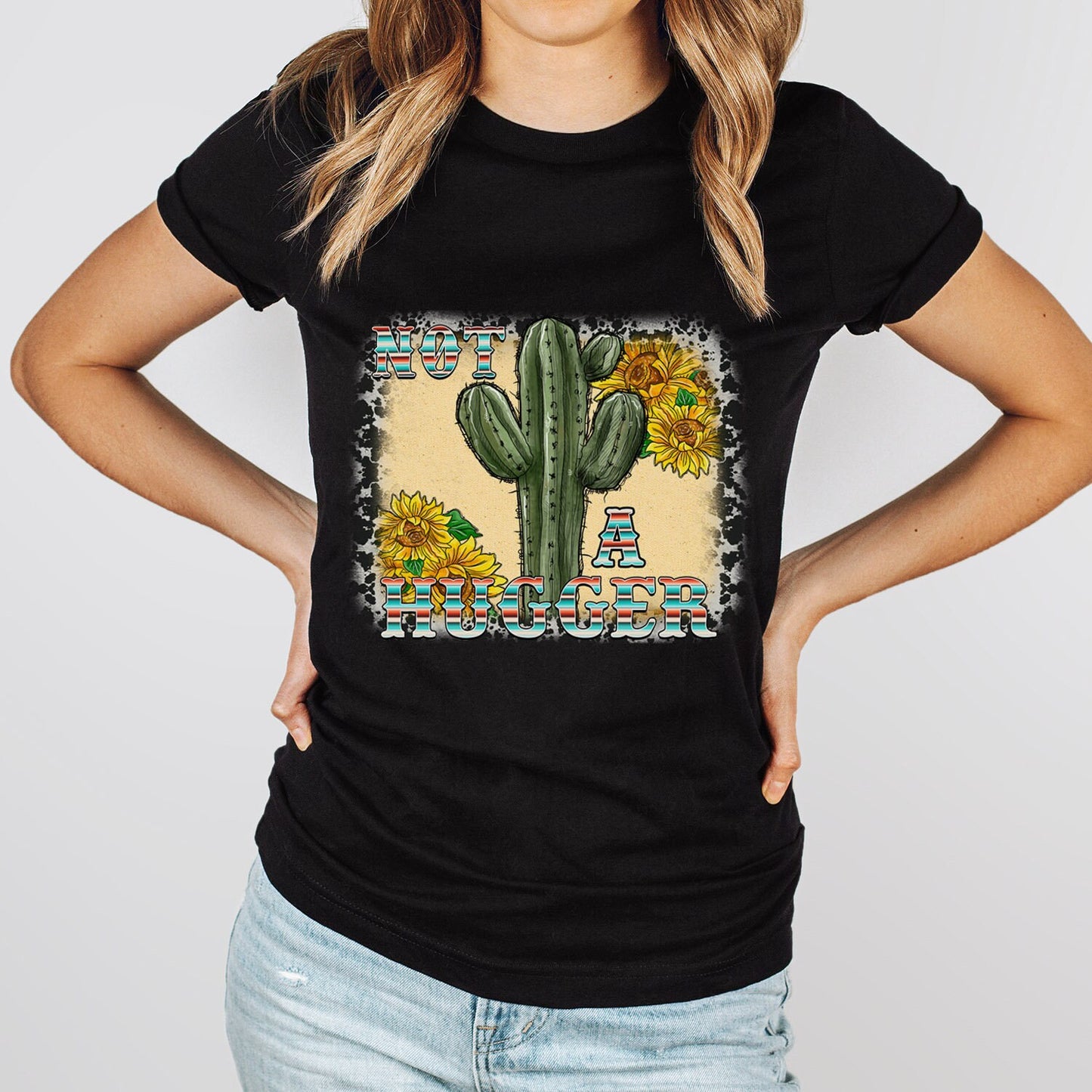 T-shirt Pas un câlin, T-shirt drôle de cactus, T-shirt Hugger, Cadeau pour lui, Cadeau pour elle, T-shirt sarcastique, T-shirt Cactus, Cadeau sarcastique occidental