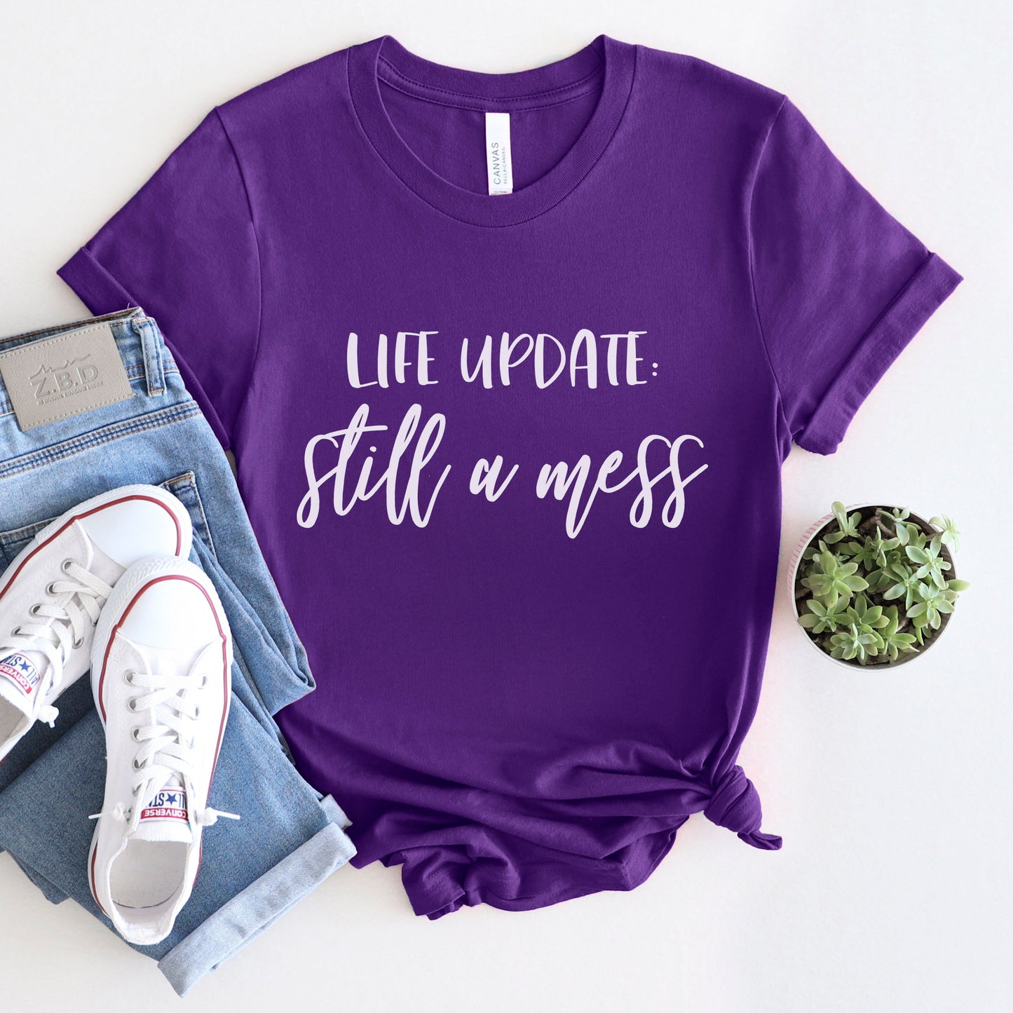 T-shirt Life Update Still a Mess, T-shirt pour adulte, cadeau pour les parents, T-shirt pour maman, T-shirt pour papa, T-shirt avec humour, T-shirt cool pour adulte