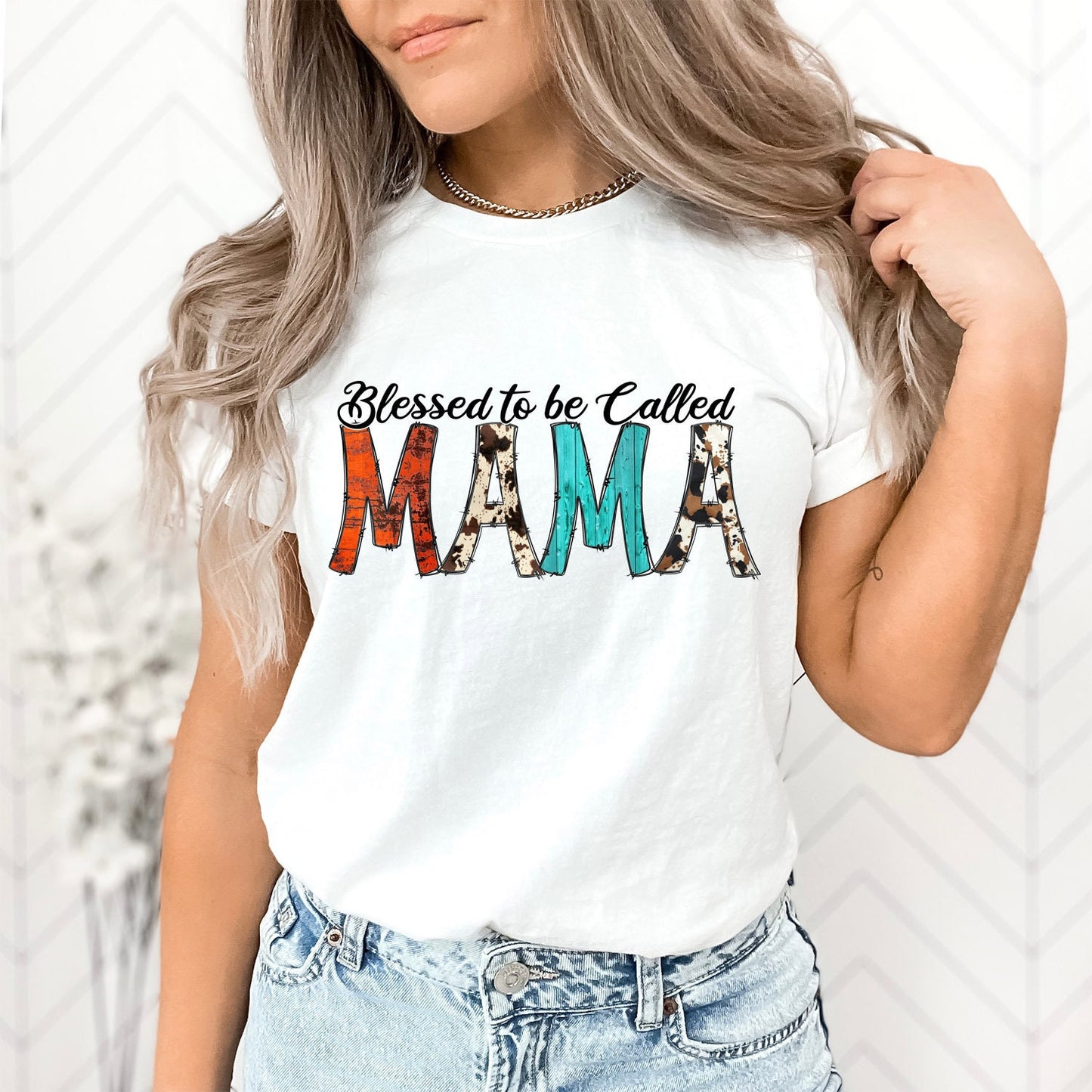 T-shirt béni d'être appelé maman, t-shirt pour maman, meilleur t-shirt pour maman, cadeau pour maman, cadeau pour la fête des mères, t-shirt pour femme, t-shirt pour mamans, t-shirt western