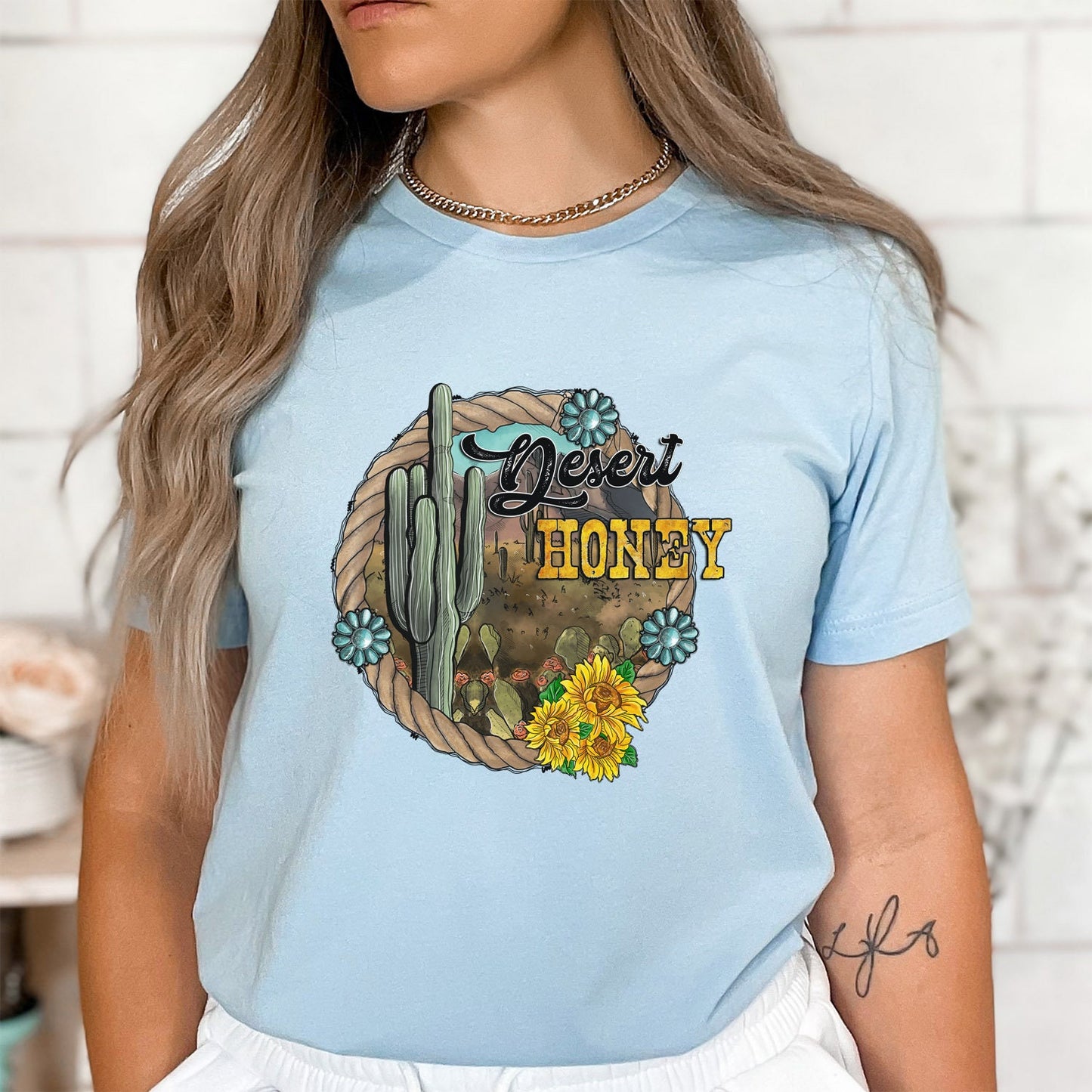 T-shirt Desert Honey, chemise western, chemise sudiste, chemise cowgirl, chemise rétro, chemise cowboy, chemise country, chemise rodéo