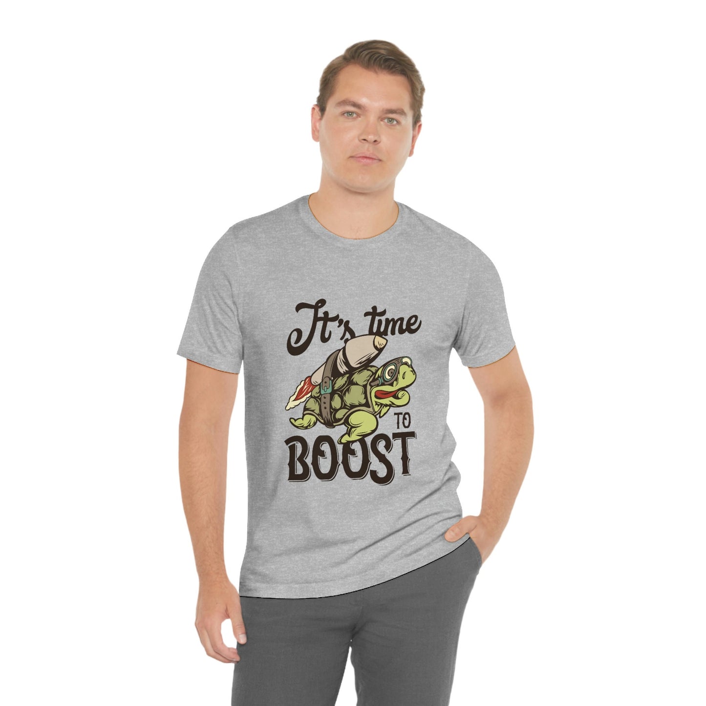 T-shirts drôles, T-shirt tortue drôle, T-shirt humoristique, T-shirt cadeau, T-shirt drôle, T-shirt Il est temps de booster, Cadeau pour elle, Cadeau pour lui