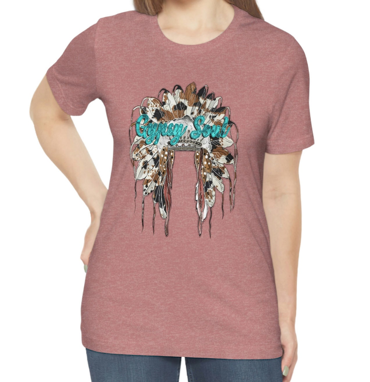 Gypsy Soul T-Shirt, Indian Hat Shirt, Indian Feathers Western Shirt, Southern Shirt, Cowgirl Shirt, Cowboy Shirt, Country Shirt, Gift Shirt