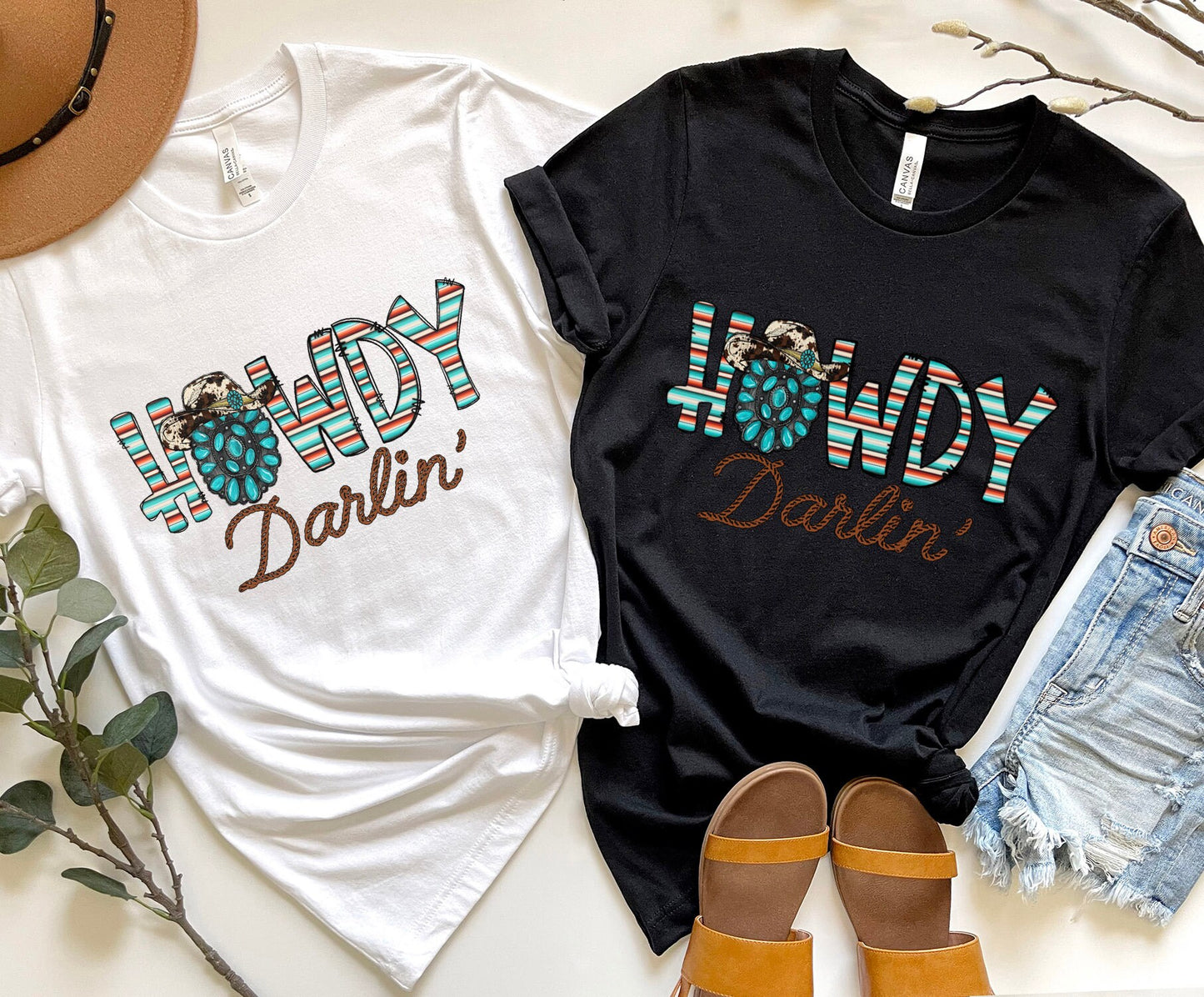 Howdy Darlin T-Shirt, Rodeo Shirt, Cowgirl T-shirt, Western Shirt, Southern Shirt, Cowgirl Shirt, Cowboy Shirt, Country Shirt