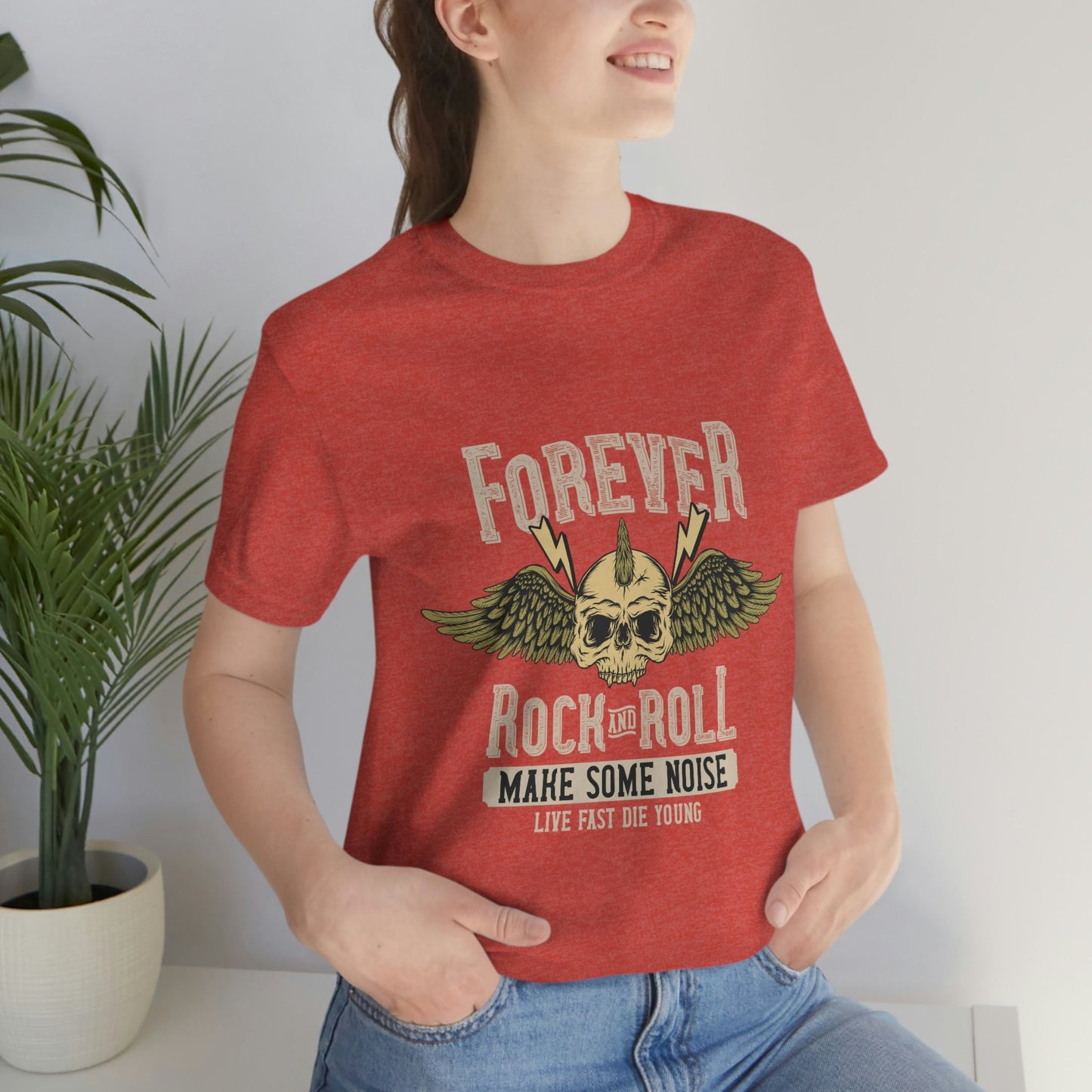 T-shirt Forever Rock and Roll, T-shirt Musique, T-shirt Guitare, T-shirt Groupe Musique, Cadeau Pour Elle, Cadeau Pour Lui, T-shirt Groupe Rock, T-shirts Drôles