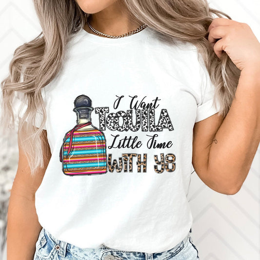 T-shirt Tequila, je veux un peu de temps avec toi avec du Tequila, chemises drôles, t-shirt humoristique, t-shirt cadeau, cadeau pour elle, cadeau pour lui