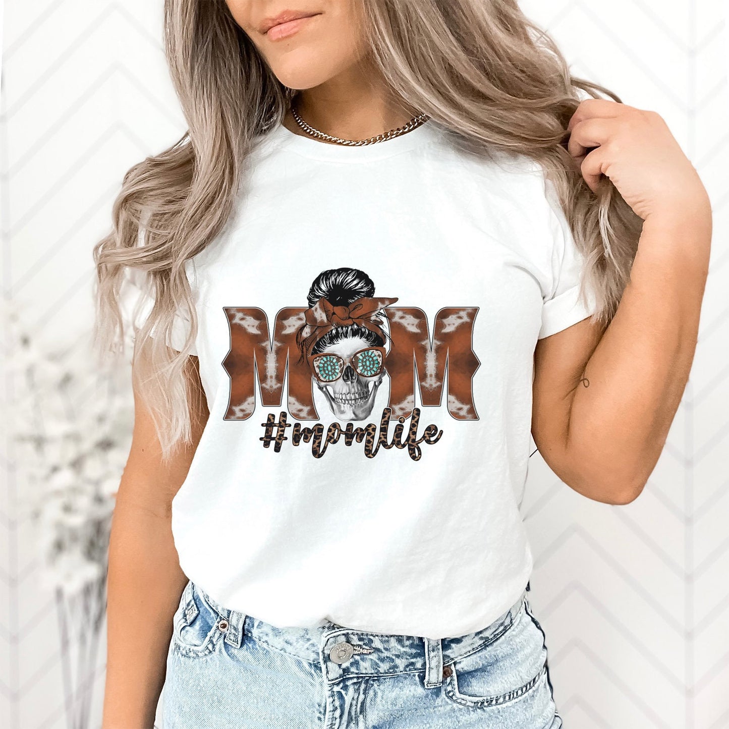 Mom LifeT-shirt, Skull Shirt, Boho T-Shirt, Funny Shirt, Humor Shirt, Gift T-shirt, Gift for Mom, Mother's Day Humor Shirt