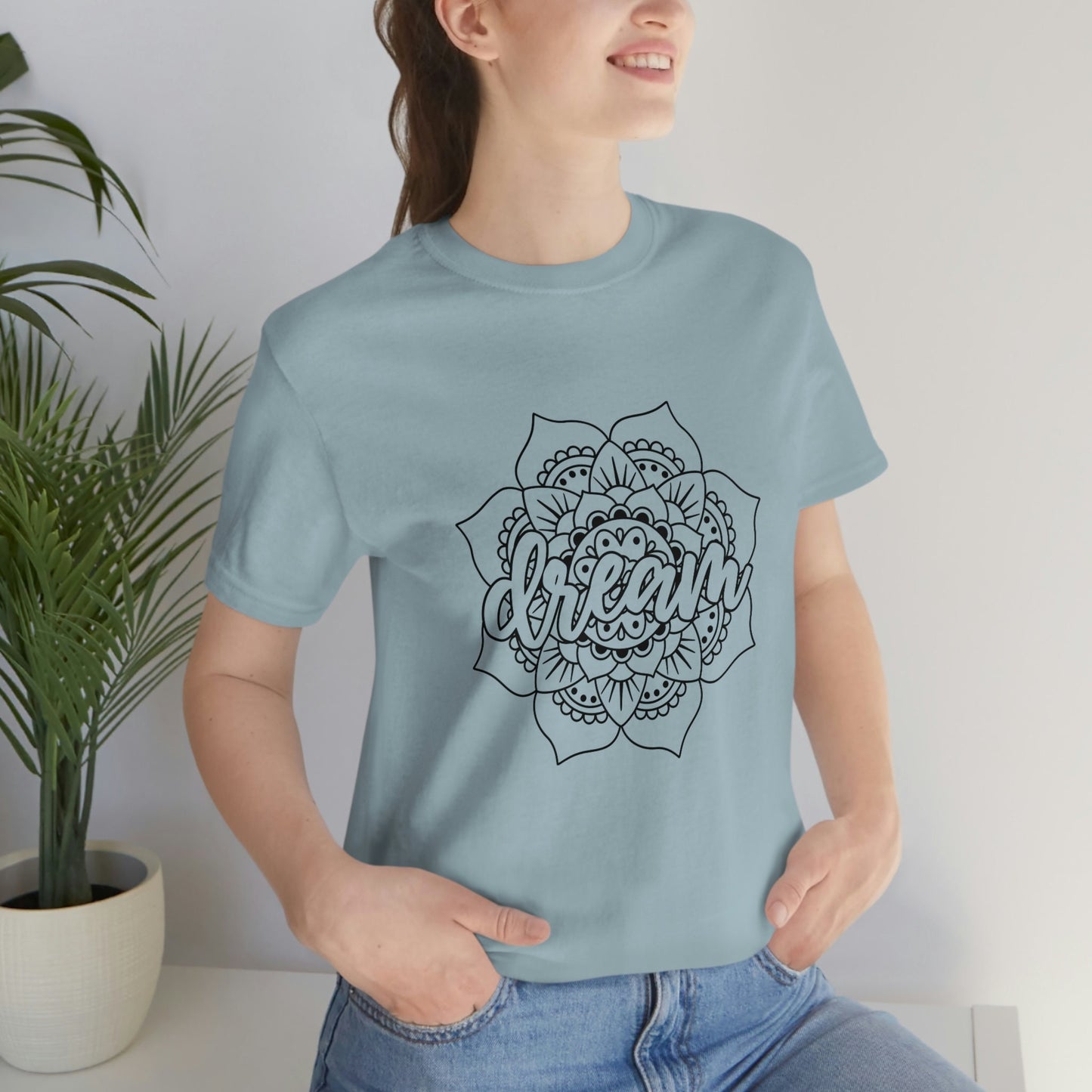 Dream Mandala T-shirt, Boho T-Shirt, Mandala Shirt, Bohemian Shirt, Gift T-shirt, Gift for Mom, Gift for Her, Floral Shirt