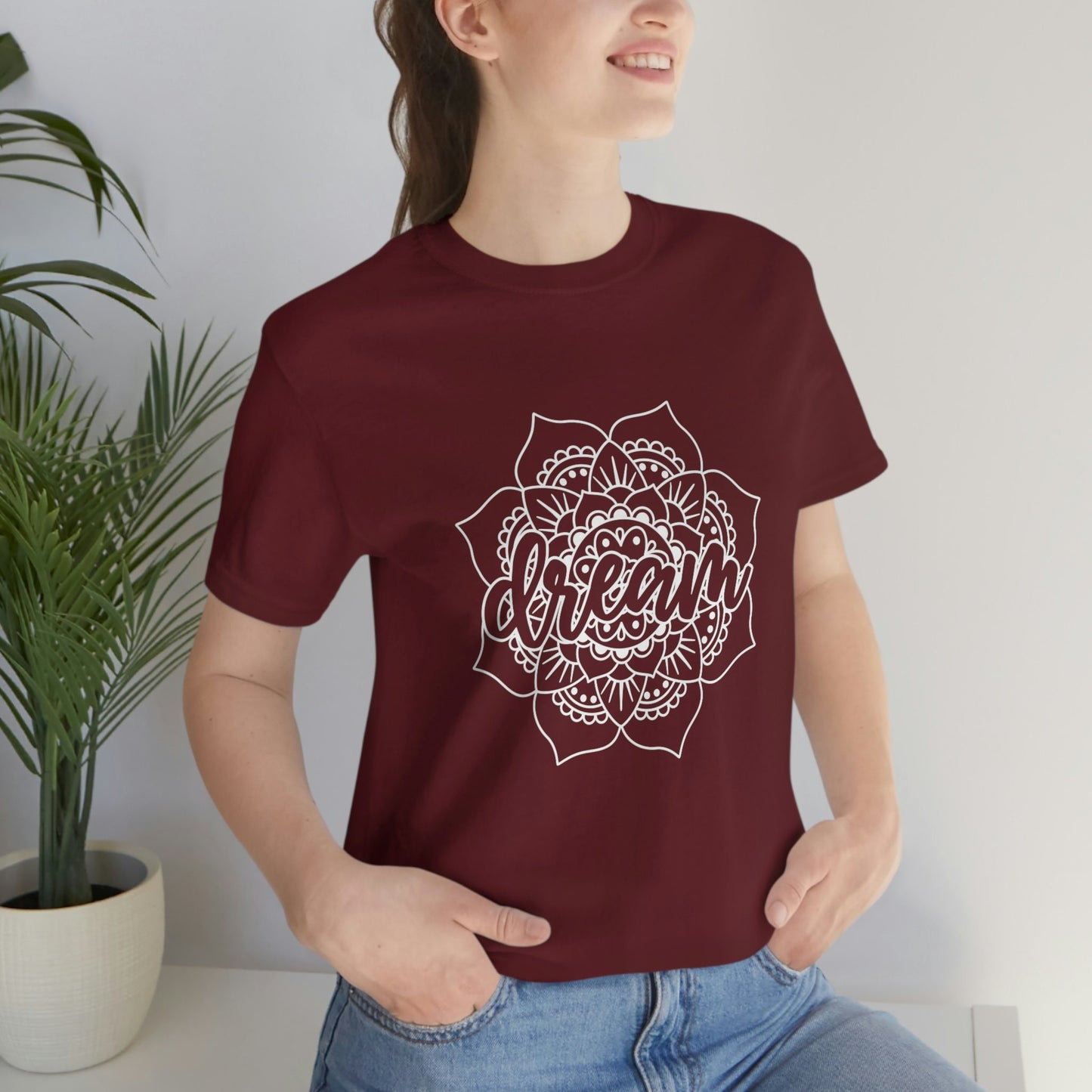 Dream Mandala T-shirt, Boho T-Shirt, Mandala Shirt, Bohemian Shirt, Gift T-shirt, Gift for Mom, Gift for Her, Floral Shirt