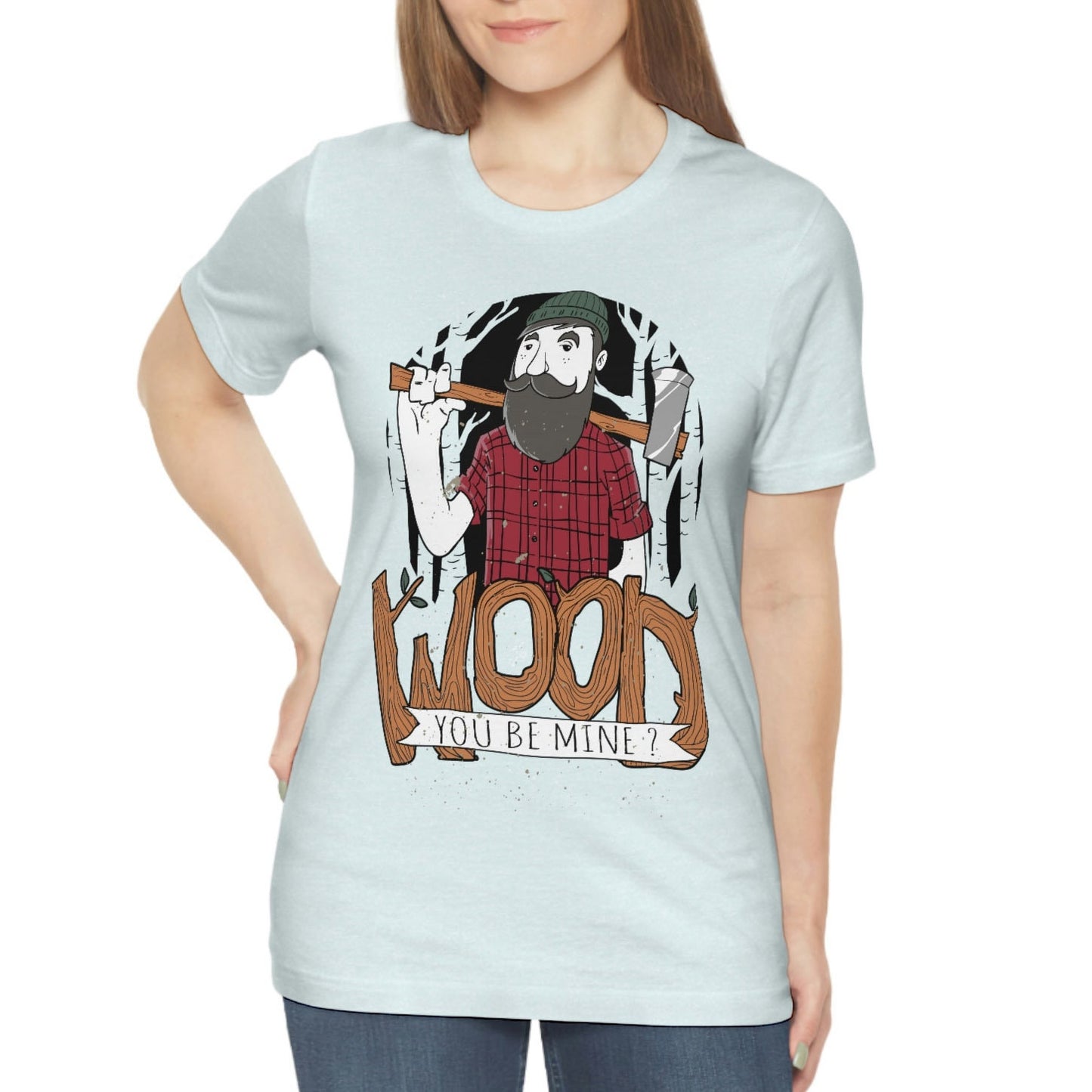 T-shirts drôles Wood You Be Mine, T-shirt drôle, T-shirt humoristique, T-shirt cadeau, T-shirt drôle, cadeau pour elle, cadeau pour lui, chemises de camping