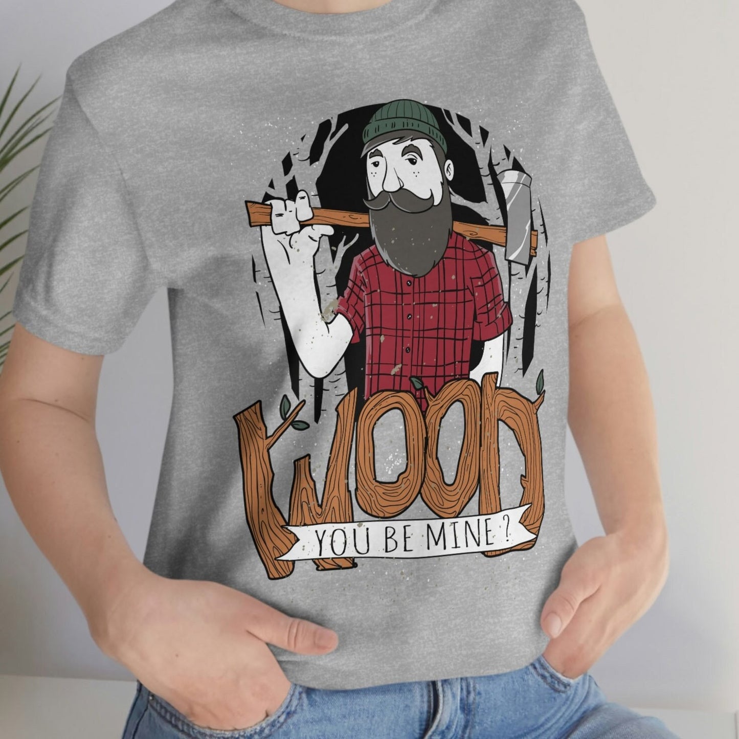 T-shirts drôles Wood You Be Mine, T-shirt drôle, T-shirt humoristique, T-shirt cadeau, T-shirt drôle, cadeau pour elle, cadeau pour lui, chemises de camping