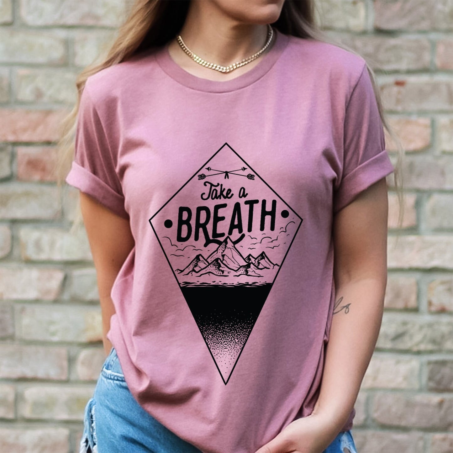 T-shirt Take a Breath, T-shirt Aventure, T-shirt Nature, T-shirt Plein Air, T-shirt Nature, T-shirt Voyage, Cadeaux pour Voyageur, T-shirt Cadeau