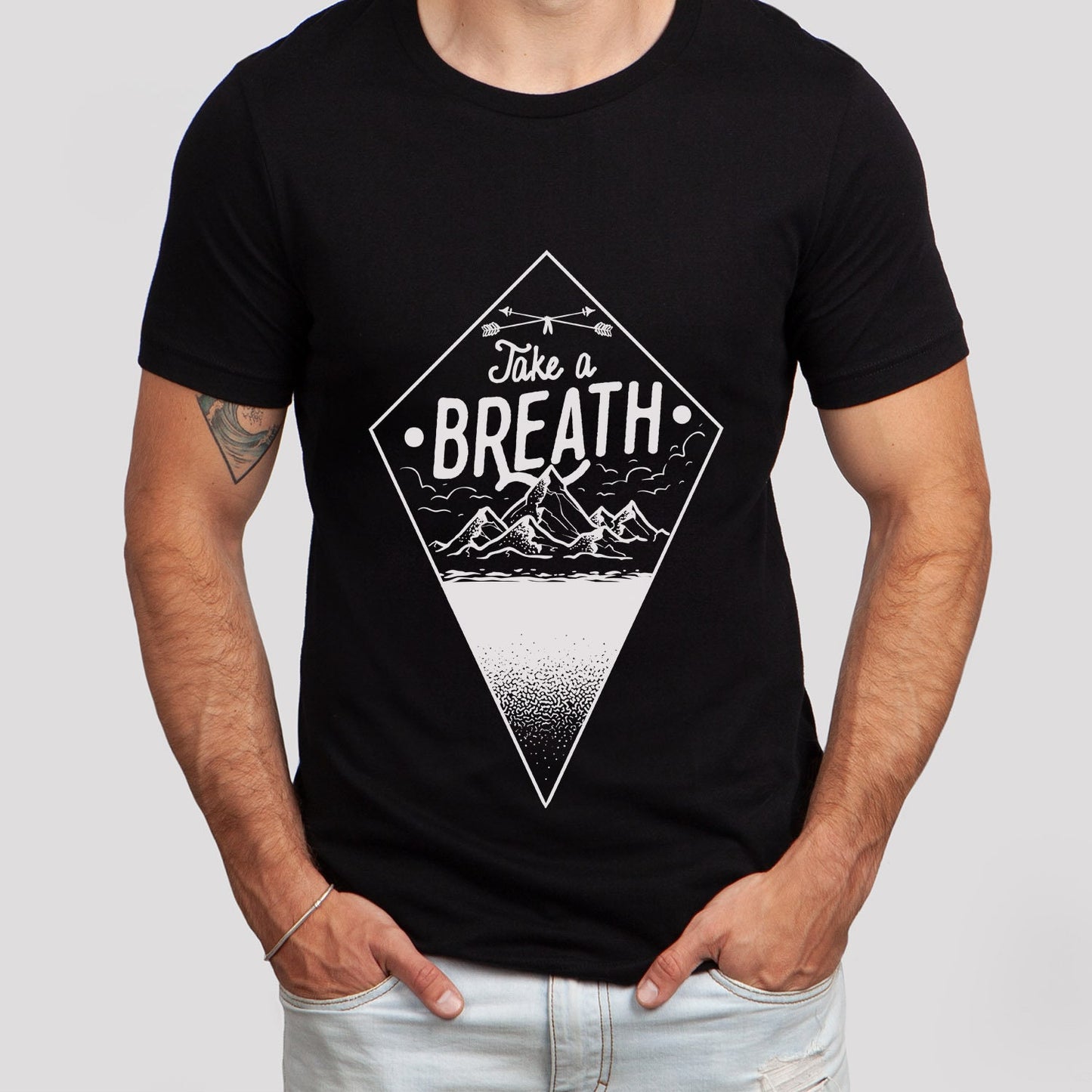 T-shirt Take a Breath, T-shirt Aventure, T-shirt Nature, T-shirt Plein Air, T-shirt Nature, T-shirt Voyage, Cadeaux pour Voyageur, T-shirt Cadeau