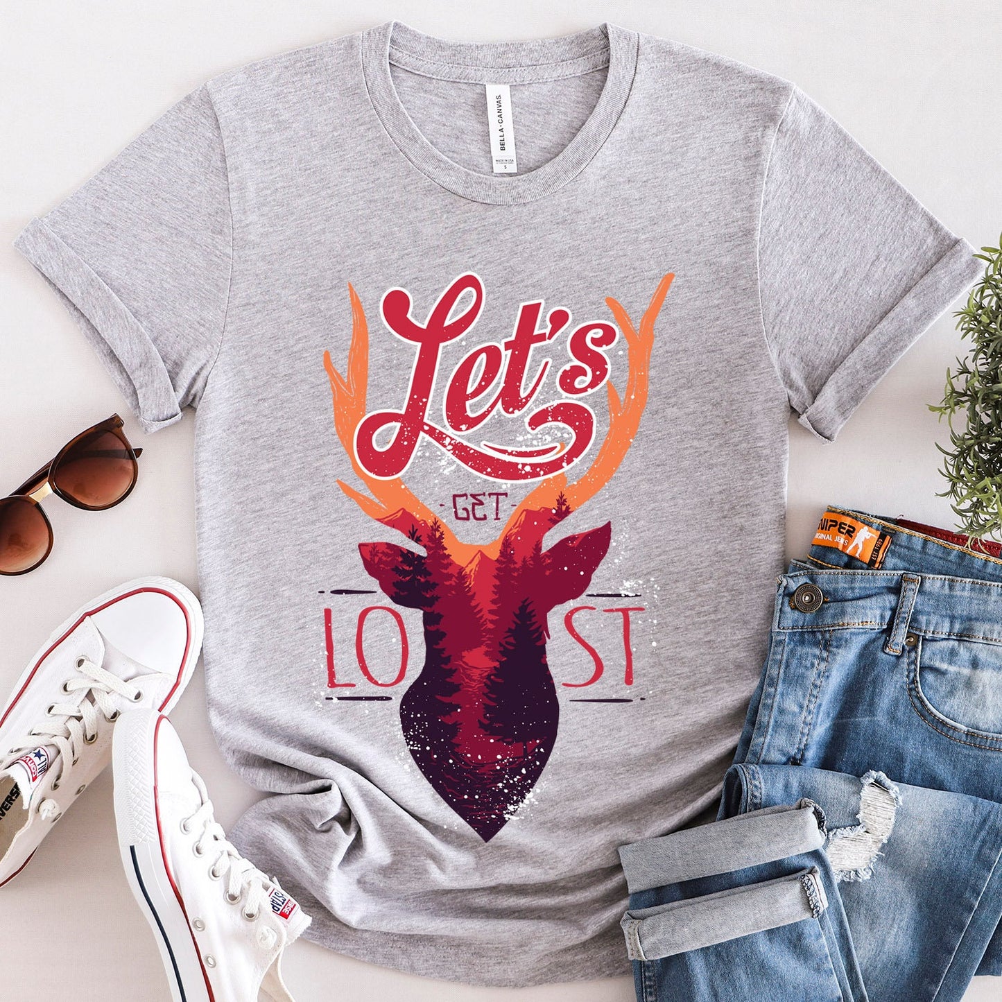 Let's Get Lost T-shirt, Camping T-Shirt, Adventure T-shirt, Nature Outdoor T-Shirt, Nature Shirt, Travel Shirt, Gifts for Traveler