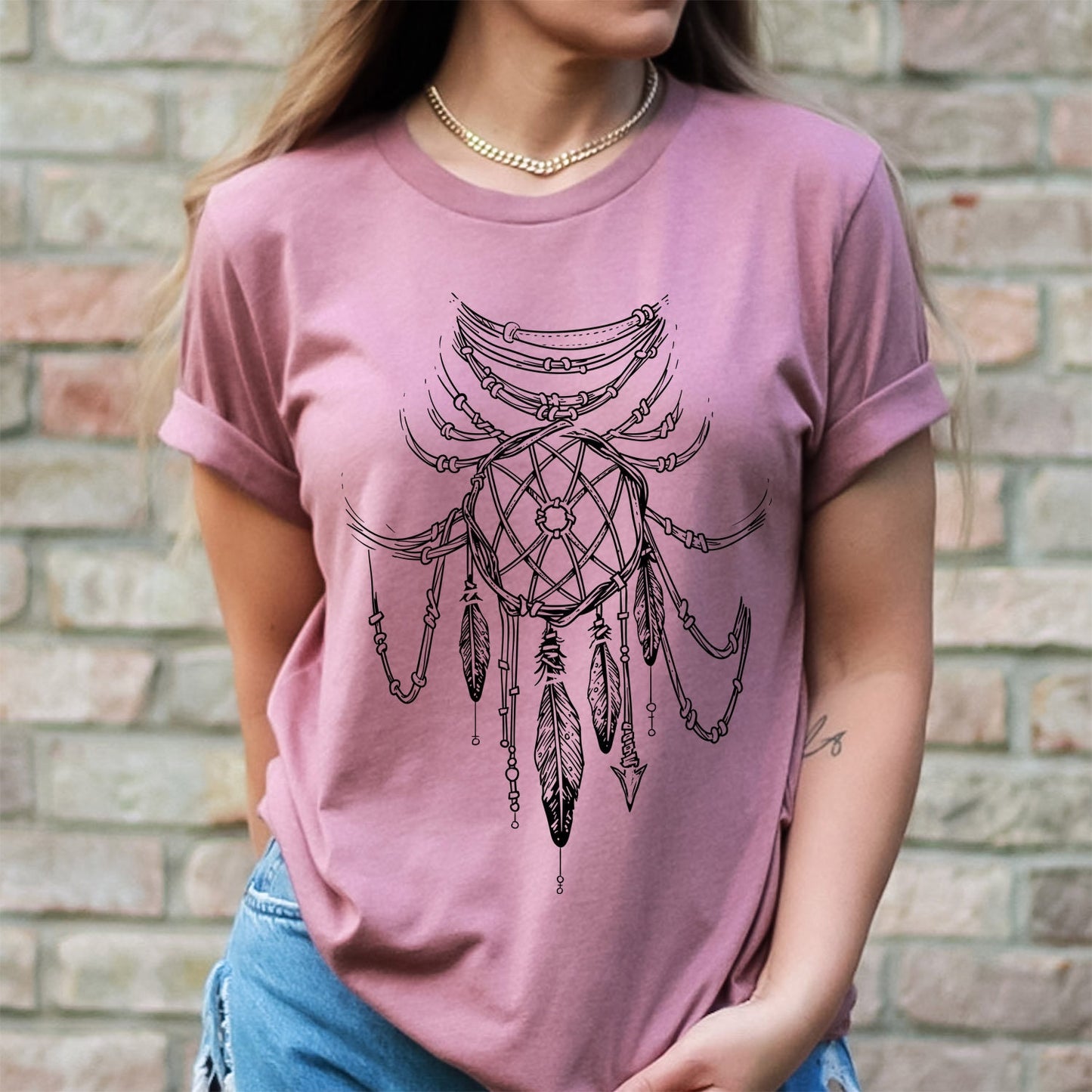 Dream Cather T-shirt, Tribal T-shirt, Indian T-shirt, Mystical Gift T-shirt, Gothic T-Shirt, Fantasy and Myth T-shirt, Gift T-shirt