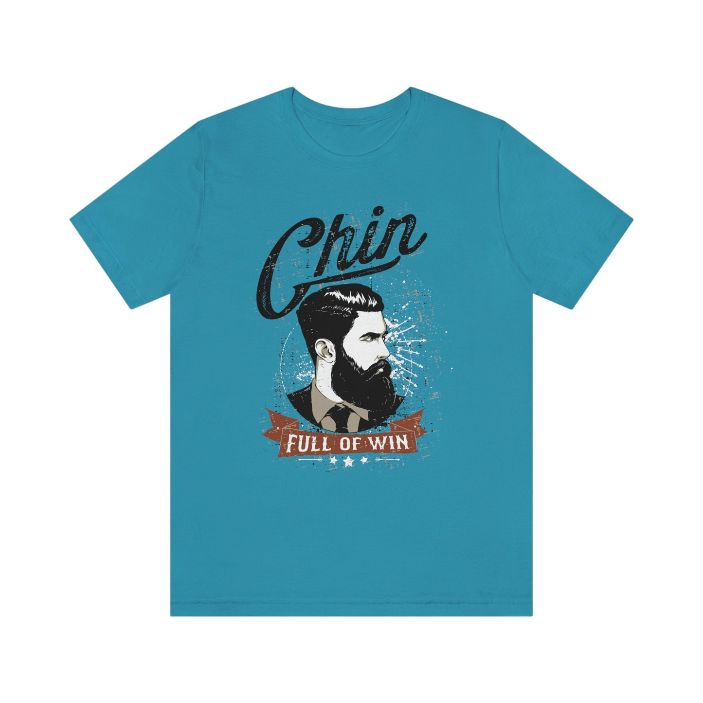 T-shirt avec menton plein de victoire, t-shirt avec barbe pour homme, t-shirt avec barbe pour papa, t-shirt avec amour de la barbe, t-shirt avec cheveux, t-shirt avec amoureux de la barbe, cadeaux pour lui