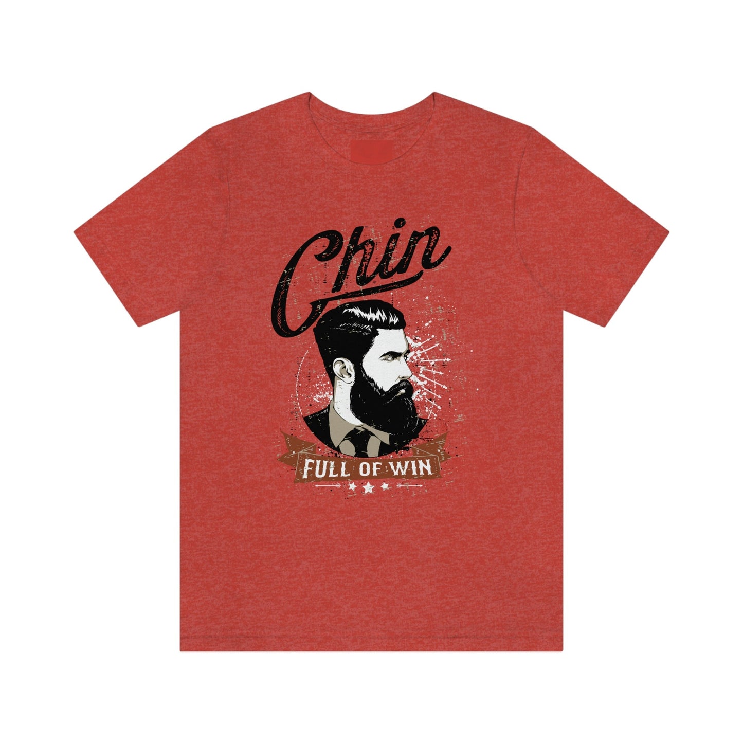 T-shirt avec menton plein de victoire, t-shirt avec barbe pour homme, t-shirt avec barbe pour papa, t-shirt avec amour de la barbe, t-shirt avec cheveux, t-shirt avec amoureux de la barbe, cadeaux pour lui