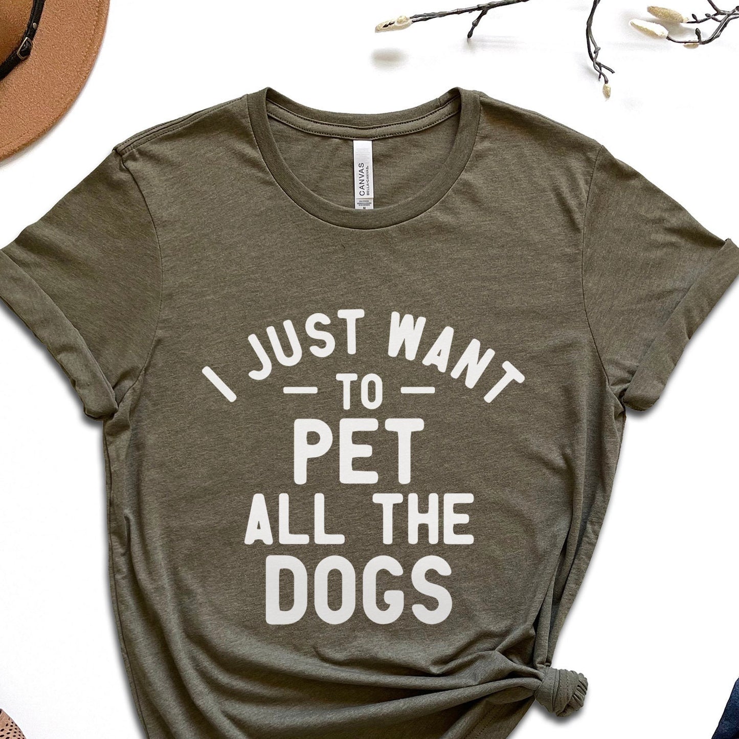 Want to Pet All the Dogs -T-shirt, T-shirt with Sayings, Dog Quote Shirt, Dog Mom or Dad TShirt, Dog Owner T Shirt, Pet Lover Shirt