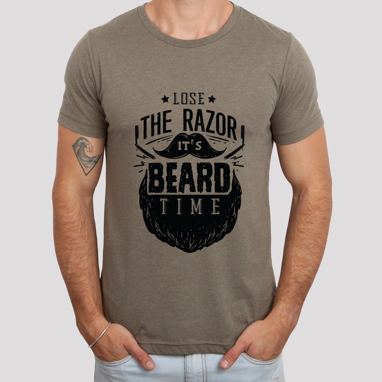 Loose the Razor It's Beard Time T-shirt, Beard Love Shirt, Men Beard Shirt, Dad Beard T-shirt, Hair T-Shirt, Beard Lover T-Shirt